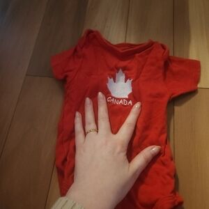 Red Canada Baby Onesie